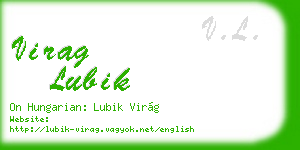 virag lubik business card